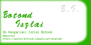 botond iszlai business card
